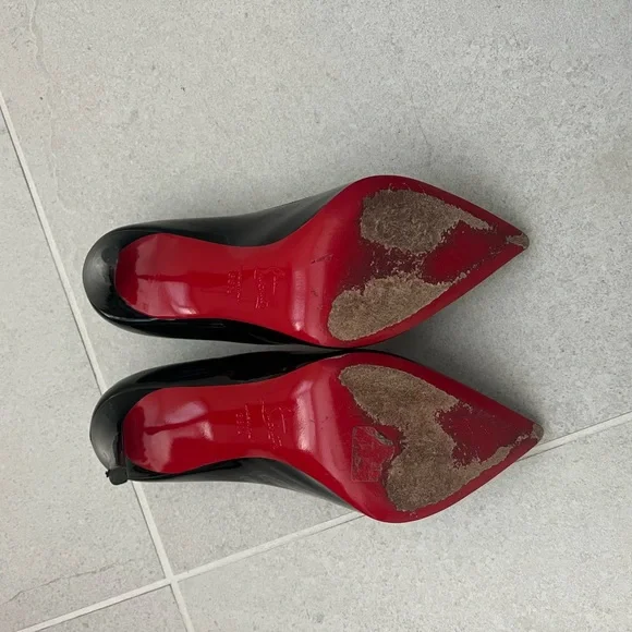 Christian Louboutin Glossy Black Heels - Picture 2 of 6
